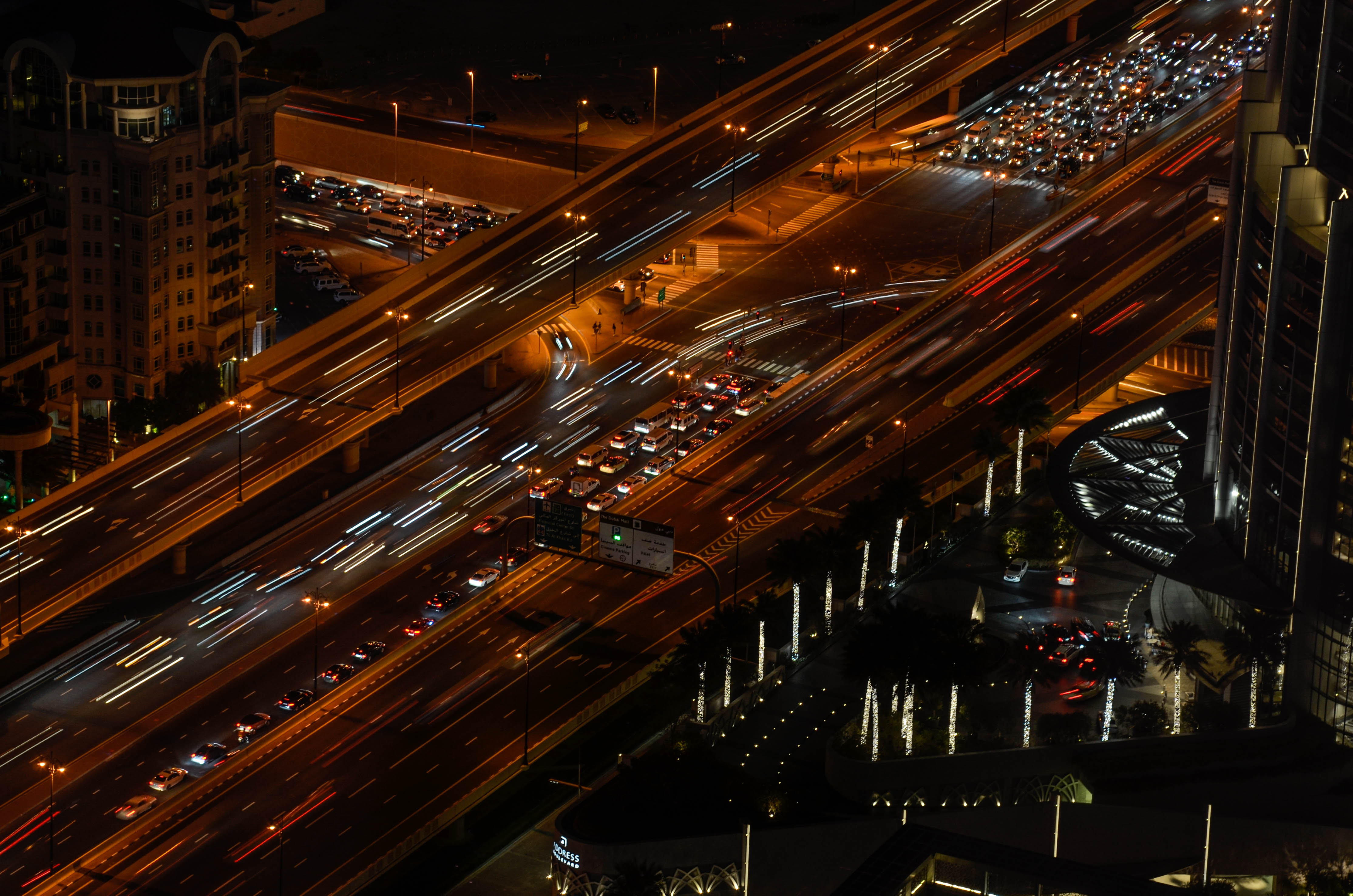 Photo Night City - Dubai Highway